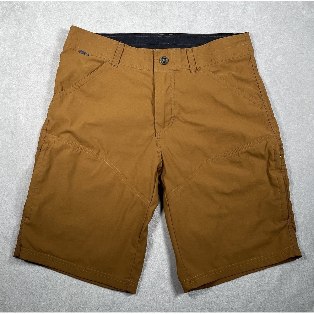 Kuhl Men Renegade Hiking Shorts Amber Gold Cargo Outdoor Athletic Size 32 UPF 50